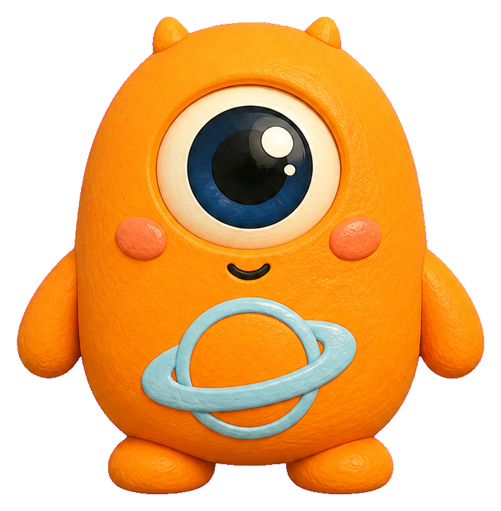 Preview for Orange Orbit Cyclops Alien Sticker