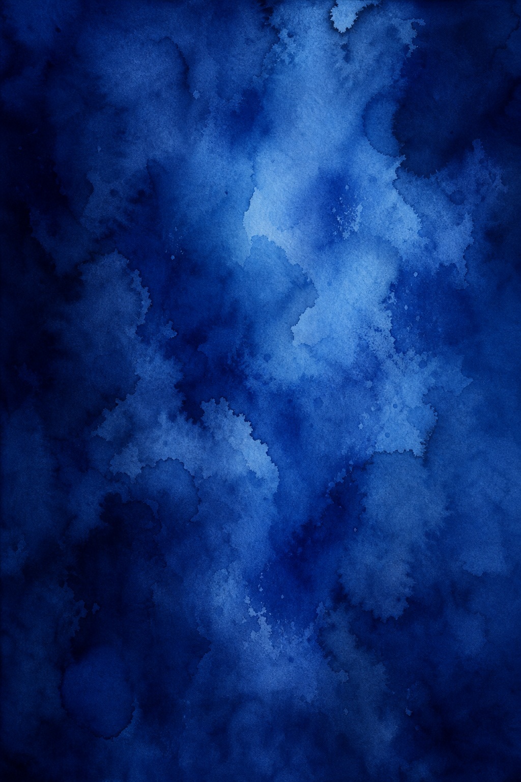 Vertical indigo watercolor wash with layered soft abstract texture