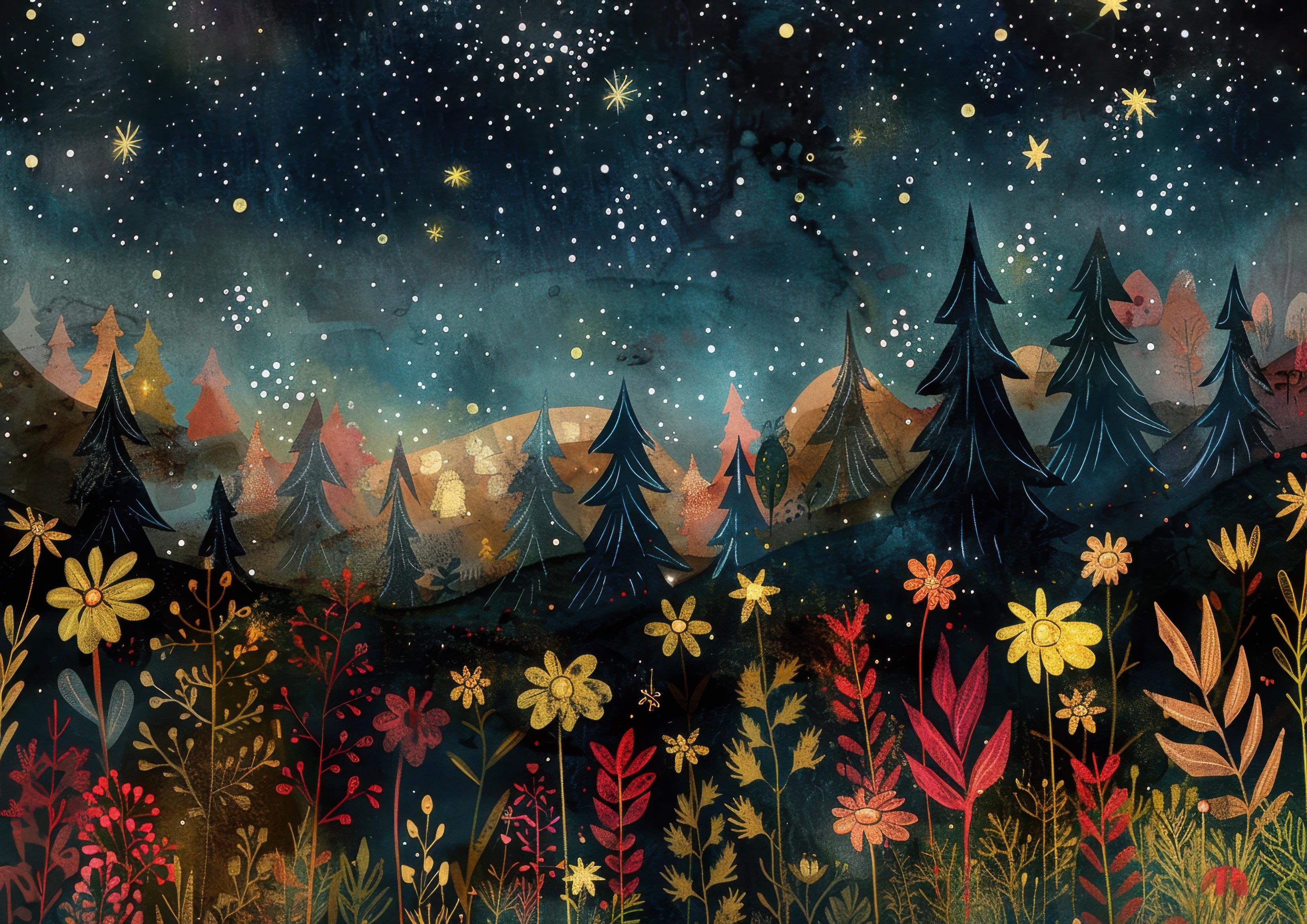 Preview for Whimsical-night-landscape-illustration-astrophotography-photo-ba-8a141