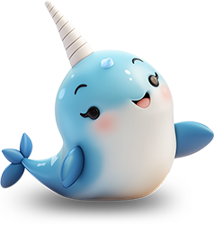 Preview for Cartoon-narwhal-character-design-animal-sticker-c0d93