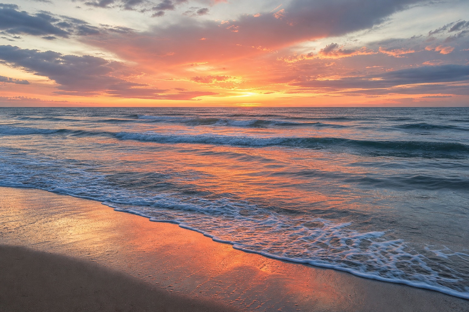 Preview for Coastal Sunrise Stock Background