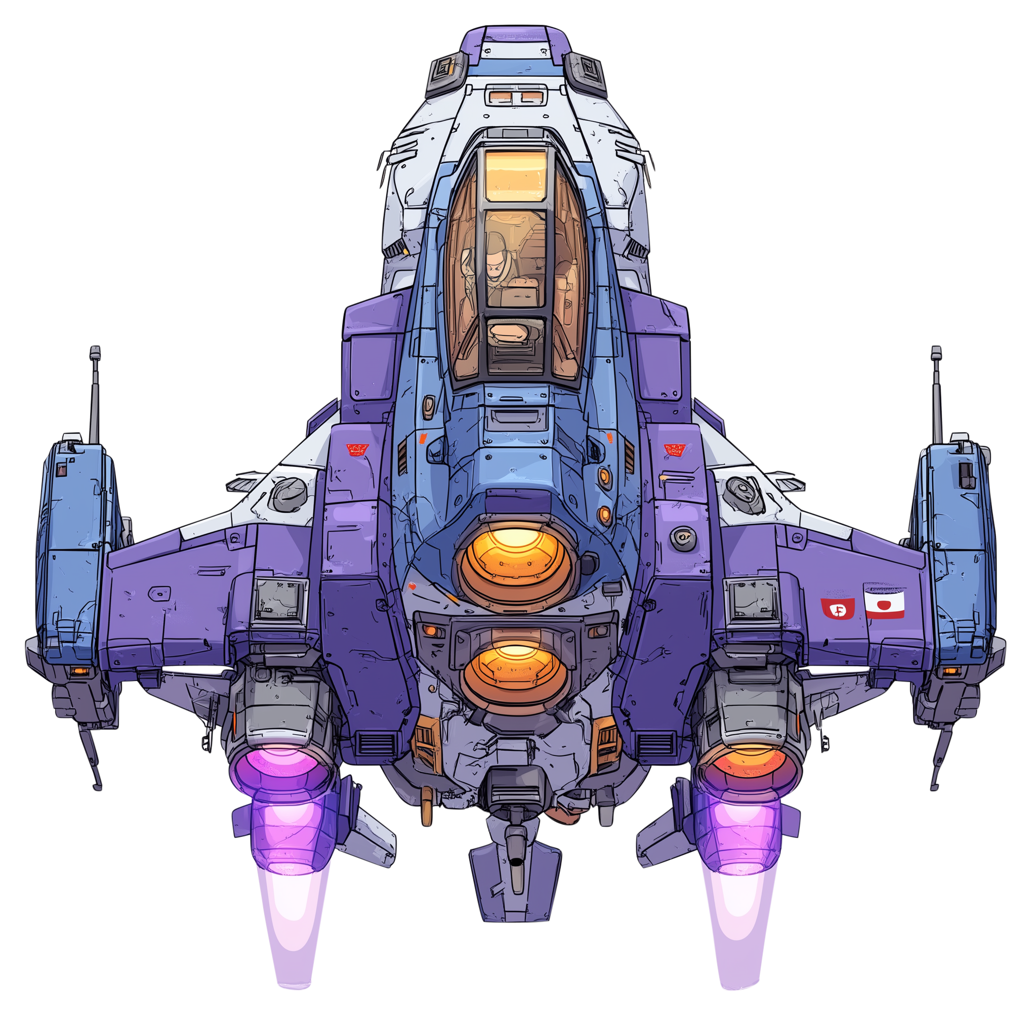 Preview for Futuristic-spaceship-design-sticker-e60ea