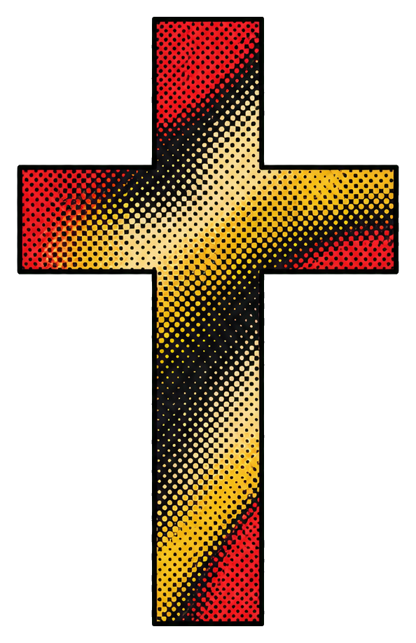 Preview for Halftone Cross Sticker