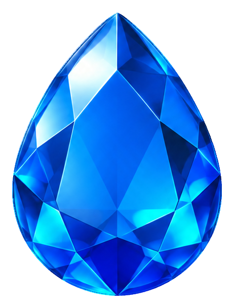 Preview for 3d Gem Treasures Sapphire Teardrop