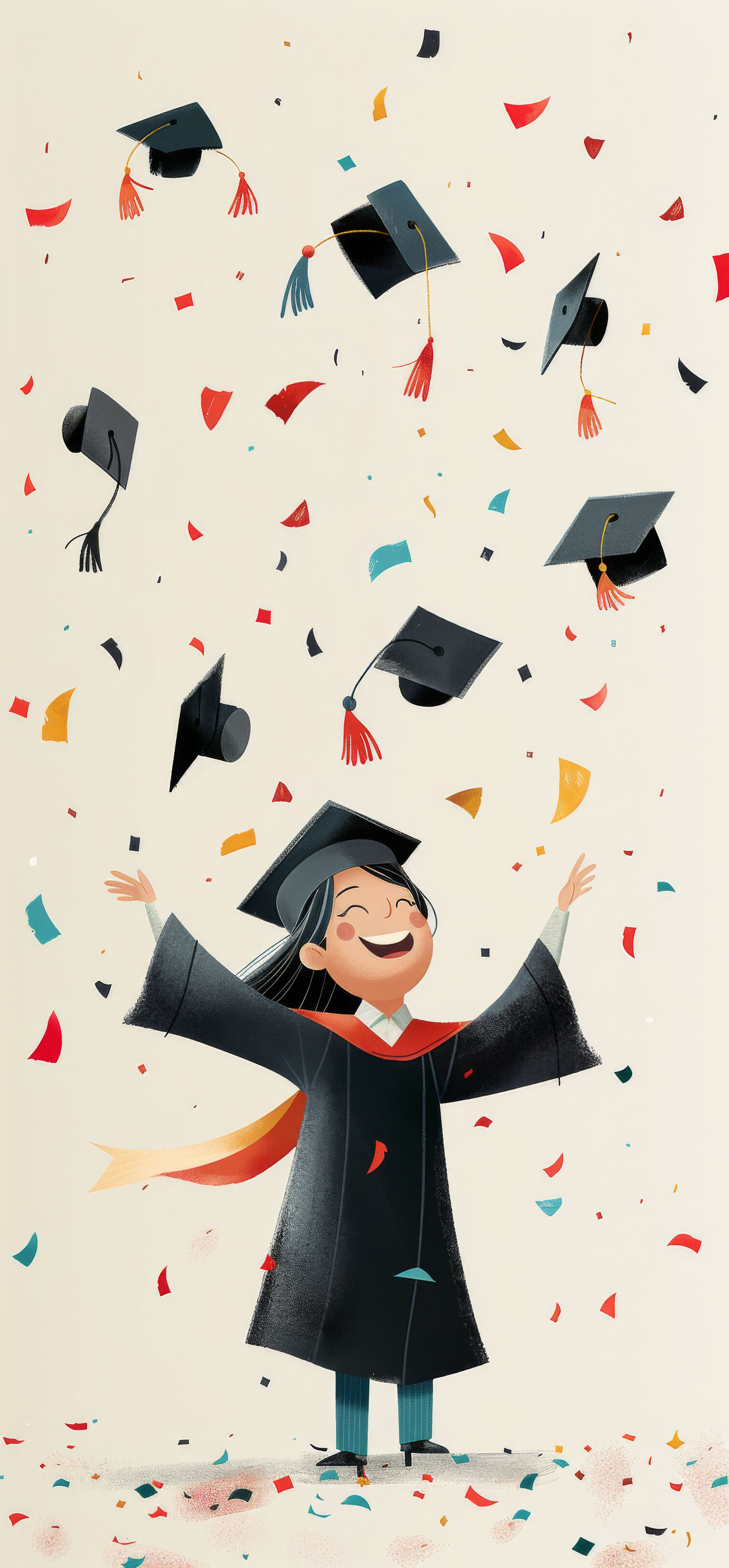 Preview for Graduation-celebration-illustration-graduation-phone-background-b6960