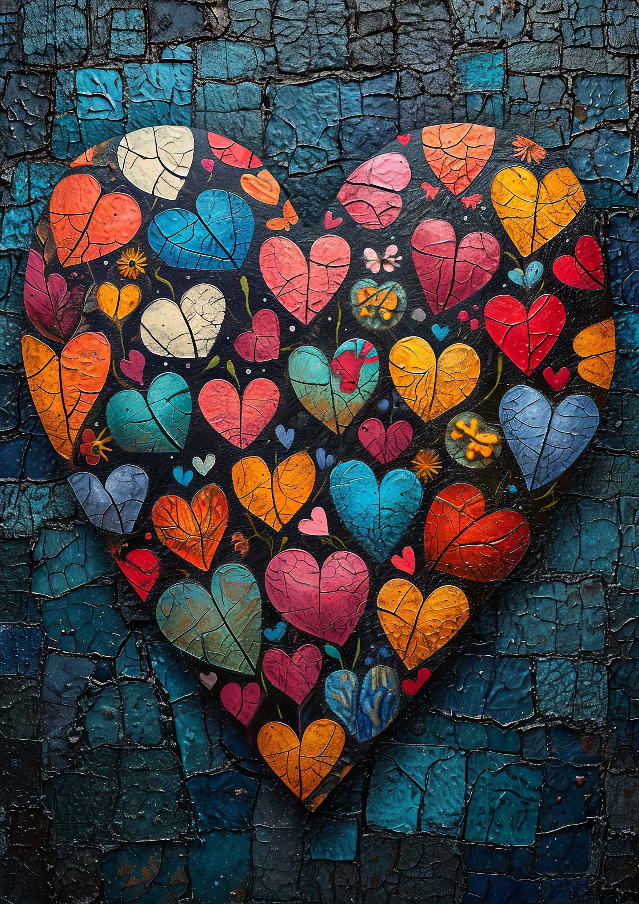 Preview for Heart-collage-art-love-background-ffb41