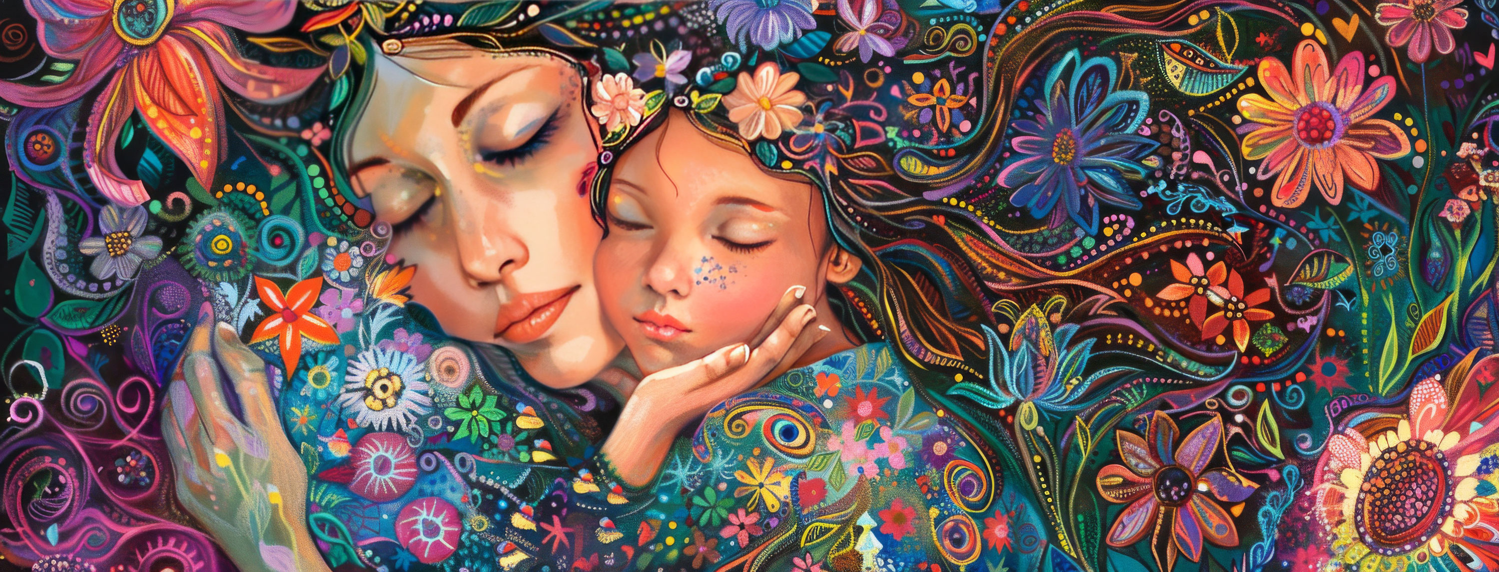 Preview for Mother-child-slumber-art-mothers-day-background-fcaef