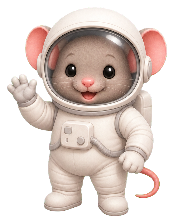 Preview for Mouse Astronaut Sticker Graphic