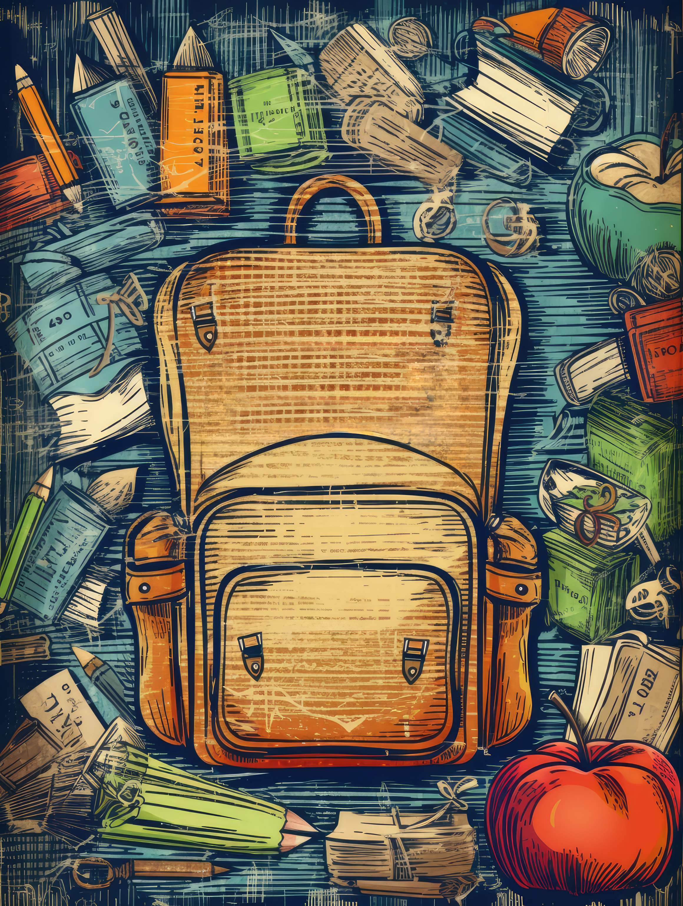 Preview for Back-to-school-essentials-art-background-dd983