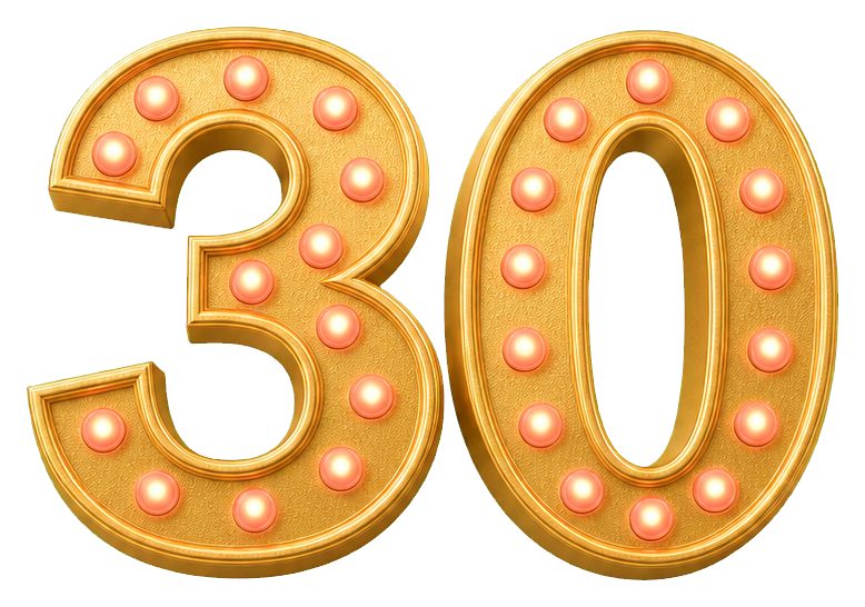 Preview for Marquee 30 Birthday Sticker