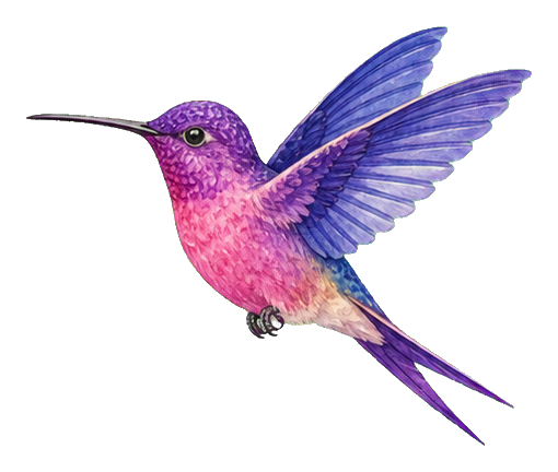 Preview for Purple Hummingbird Watercolor Sticker