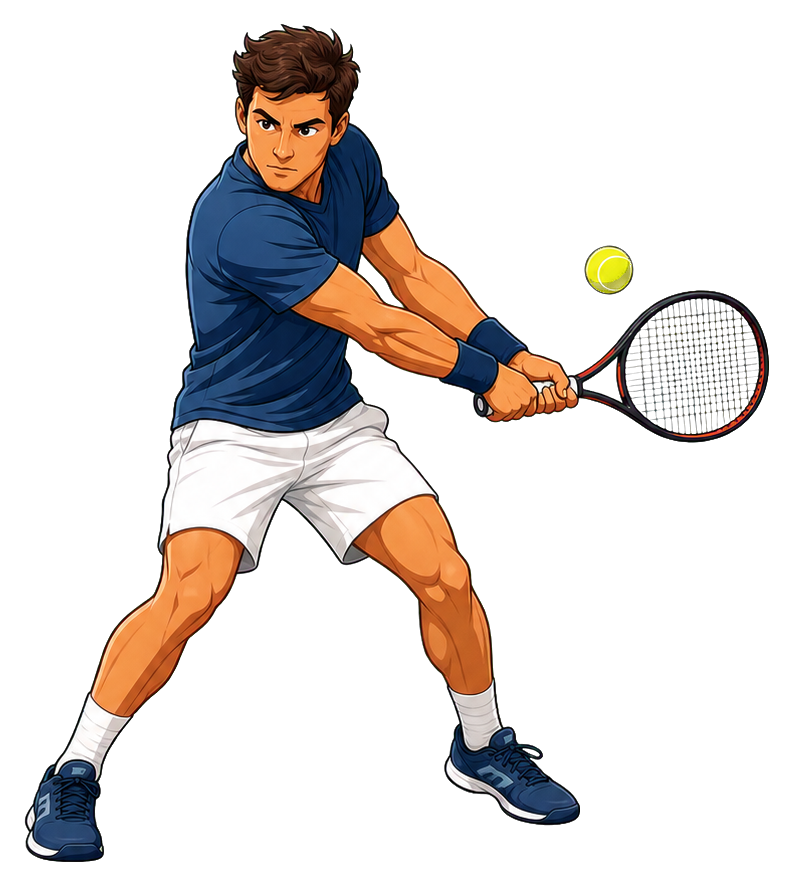 Preview for Cartoon Tennis Backhand Sticker