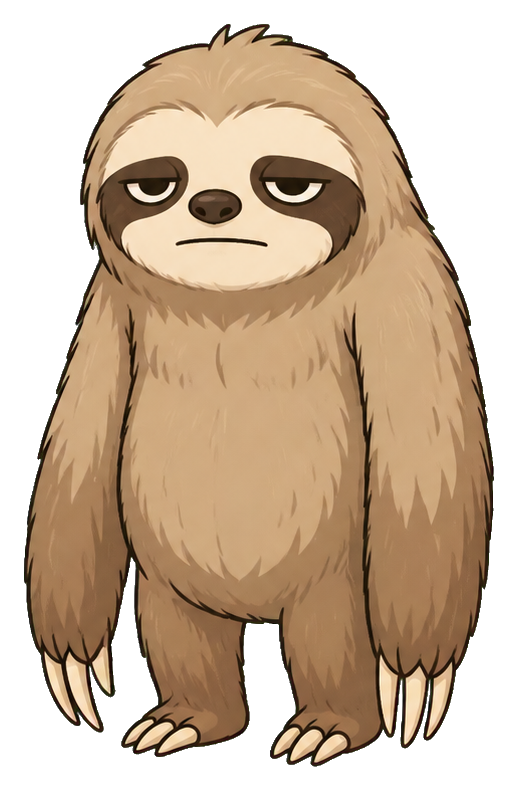 Preview for Bored Beige Sloth Sticker