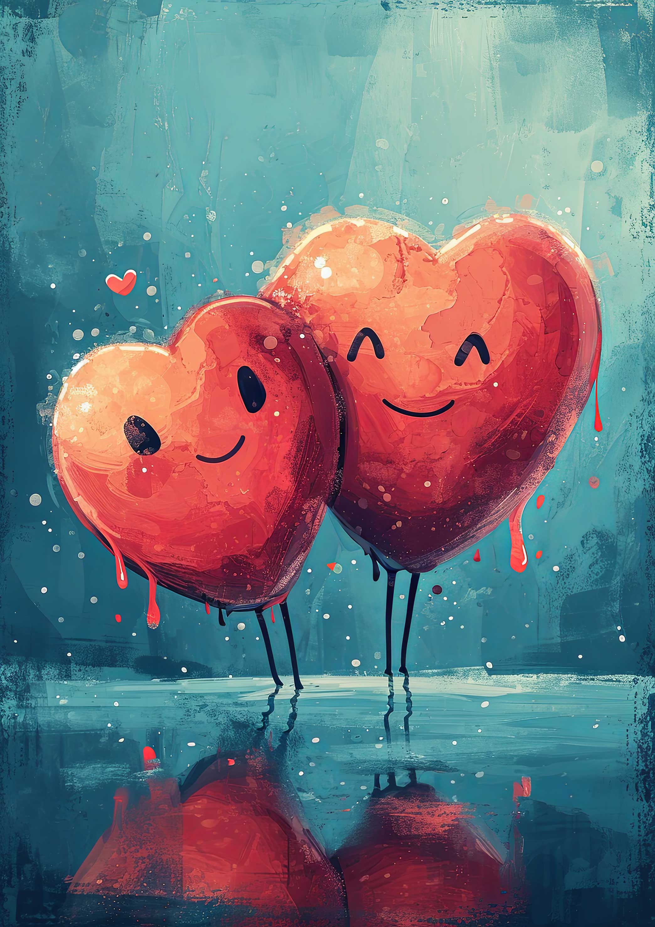 Preview for Cartoon-hearts-together-love-background-3d525