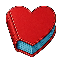 Preview for Book Heart Sticker Graphic