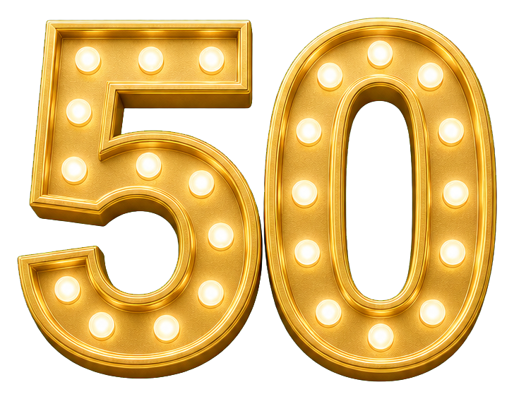 Preview for Marquee 50 Sticker For 50th Birthday Designs