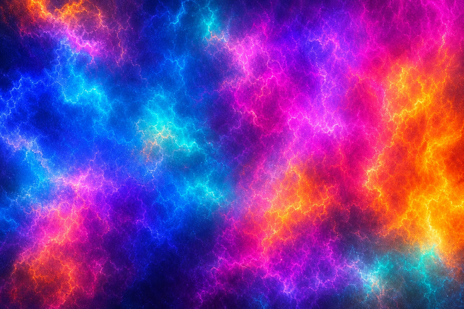 Vivid neon electric spectrum gradient with glowing pink, blue, purple, and orange light patterns