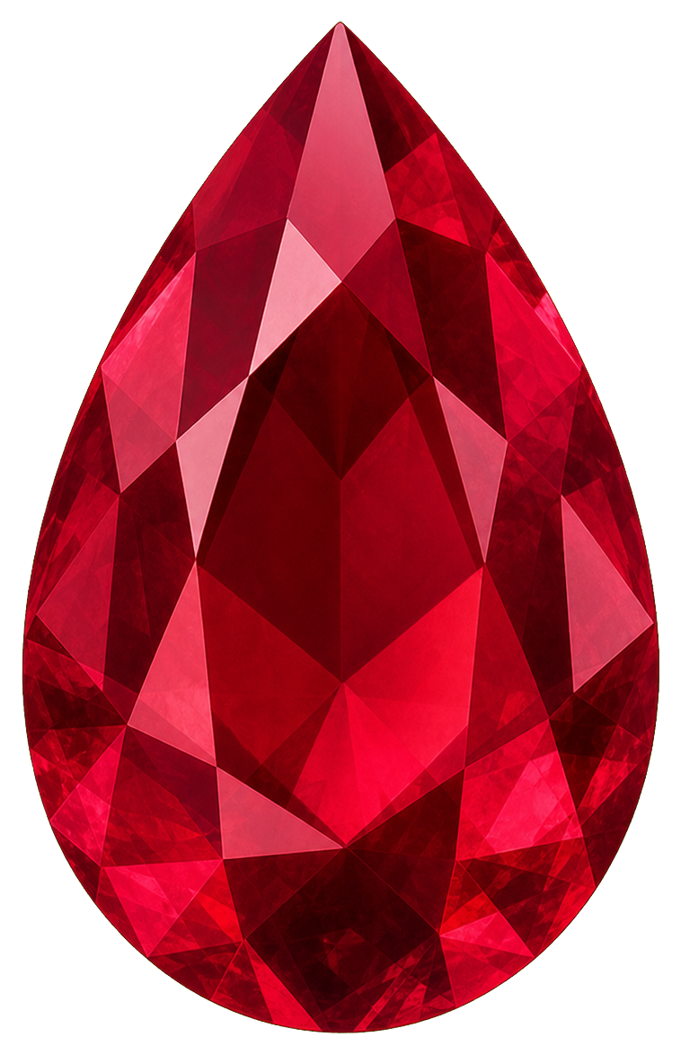 Preview for Ruby Teardrop Gem Sticker