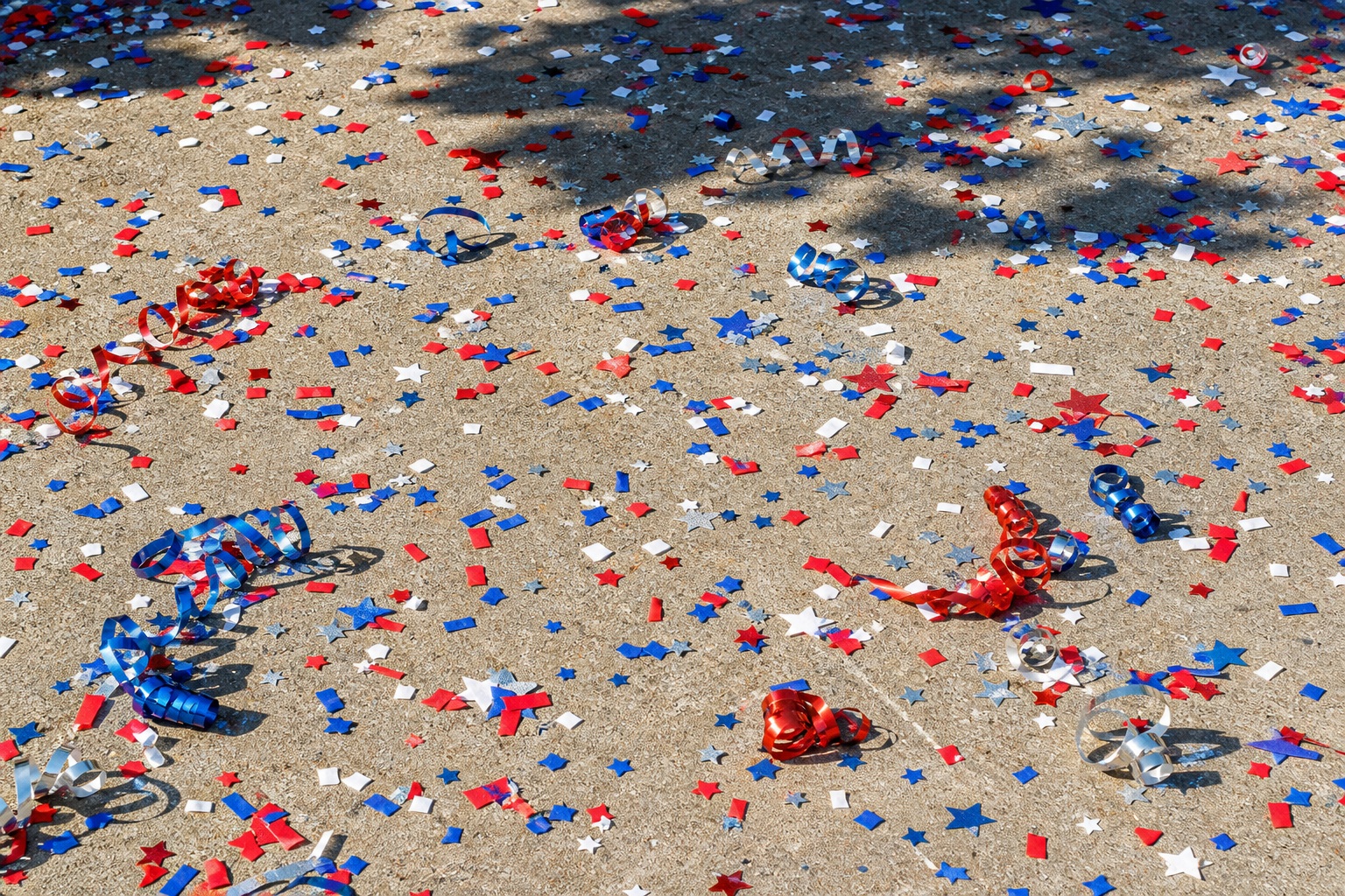 Preview for Fourth Of July Confetti Pavement Background