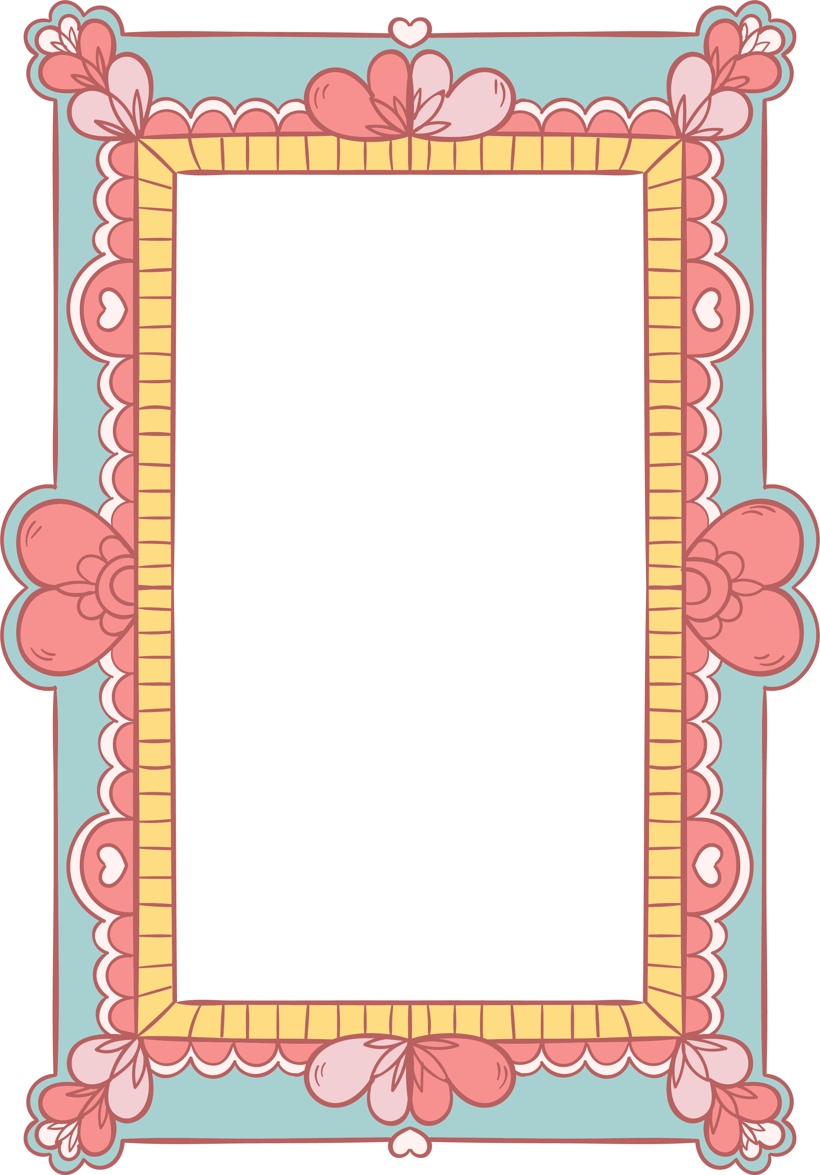 Preview for Floral-frame-template-love-design-sticker-06798