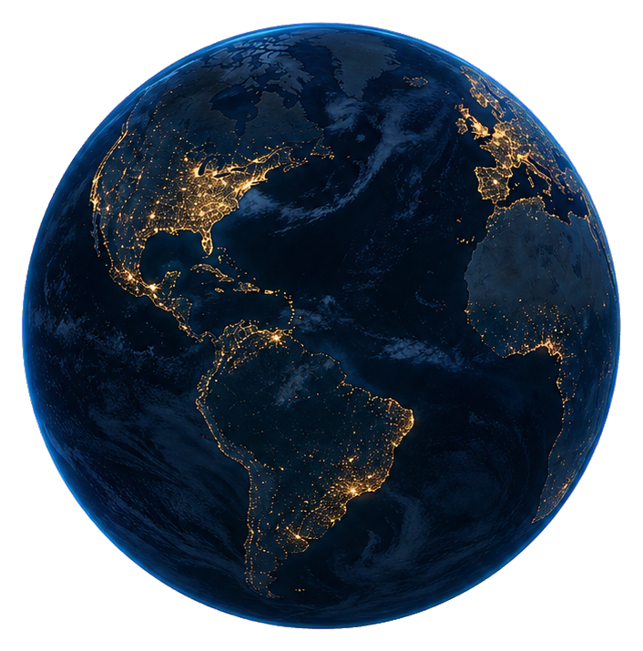 Preview for Earth Night Sticker For Space Designs