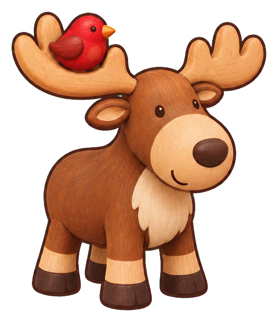 Preview for Moose With Bird Friend
