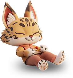 Preview for Cartoon-serval-character-design-animal-sticker-d7ece