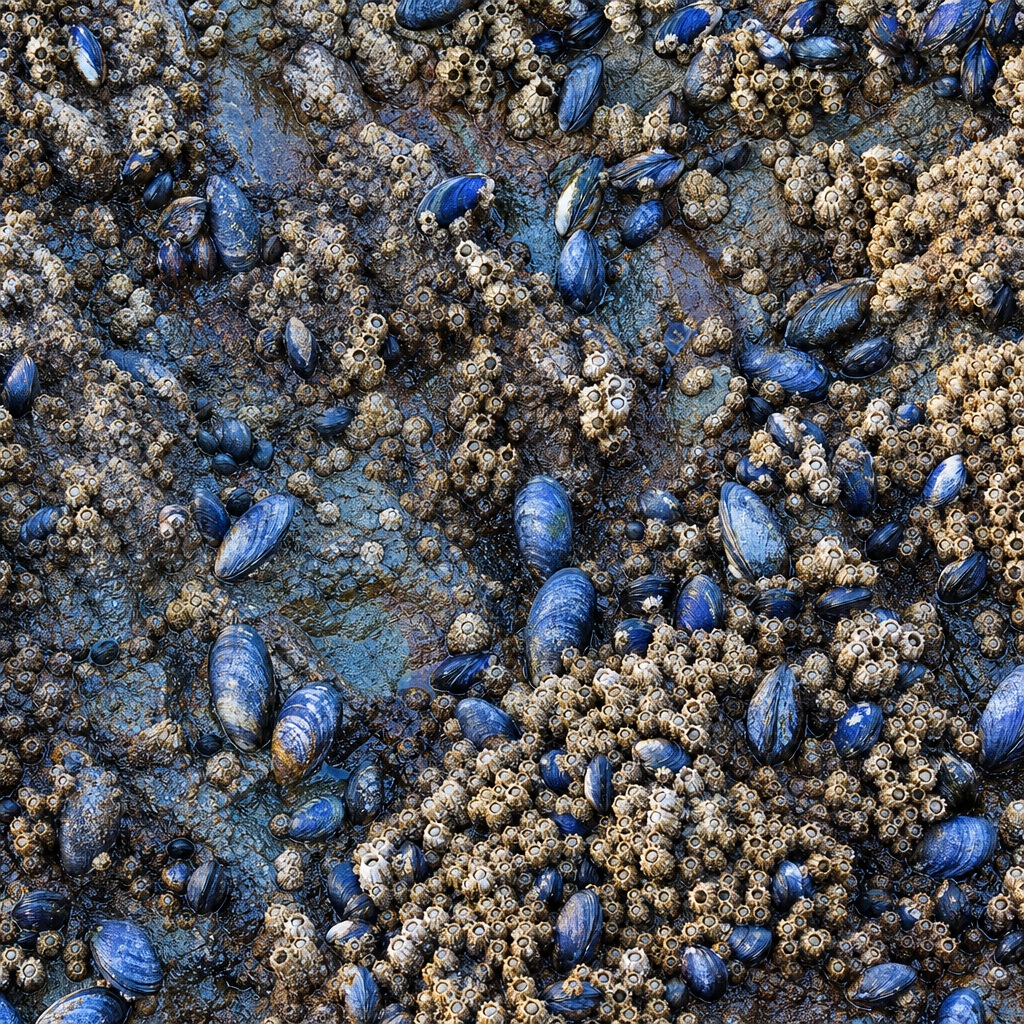 Preview for Tidal Pool Shell Mosaic Stock Background
