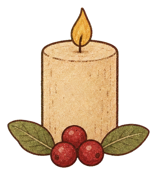 Preview for Cream Thanksgiving Candle Sticker