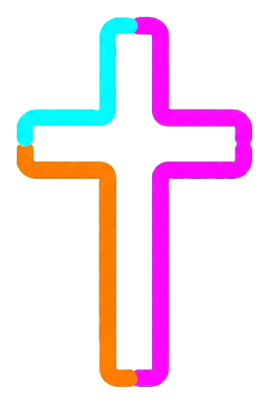 Preview for Neon Cross Sticker Graphic
