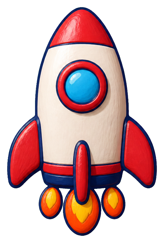 Preview for Toy Space Rocket Sticker