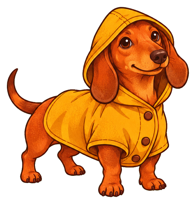 Preview for Groovy Dachshund Rainy Day