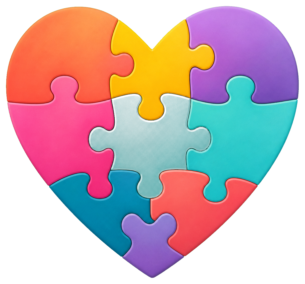 Preview for Peace Puzzle Heart Sticker