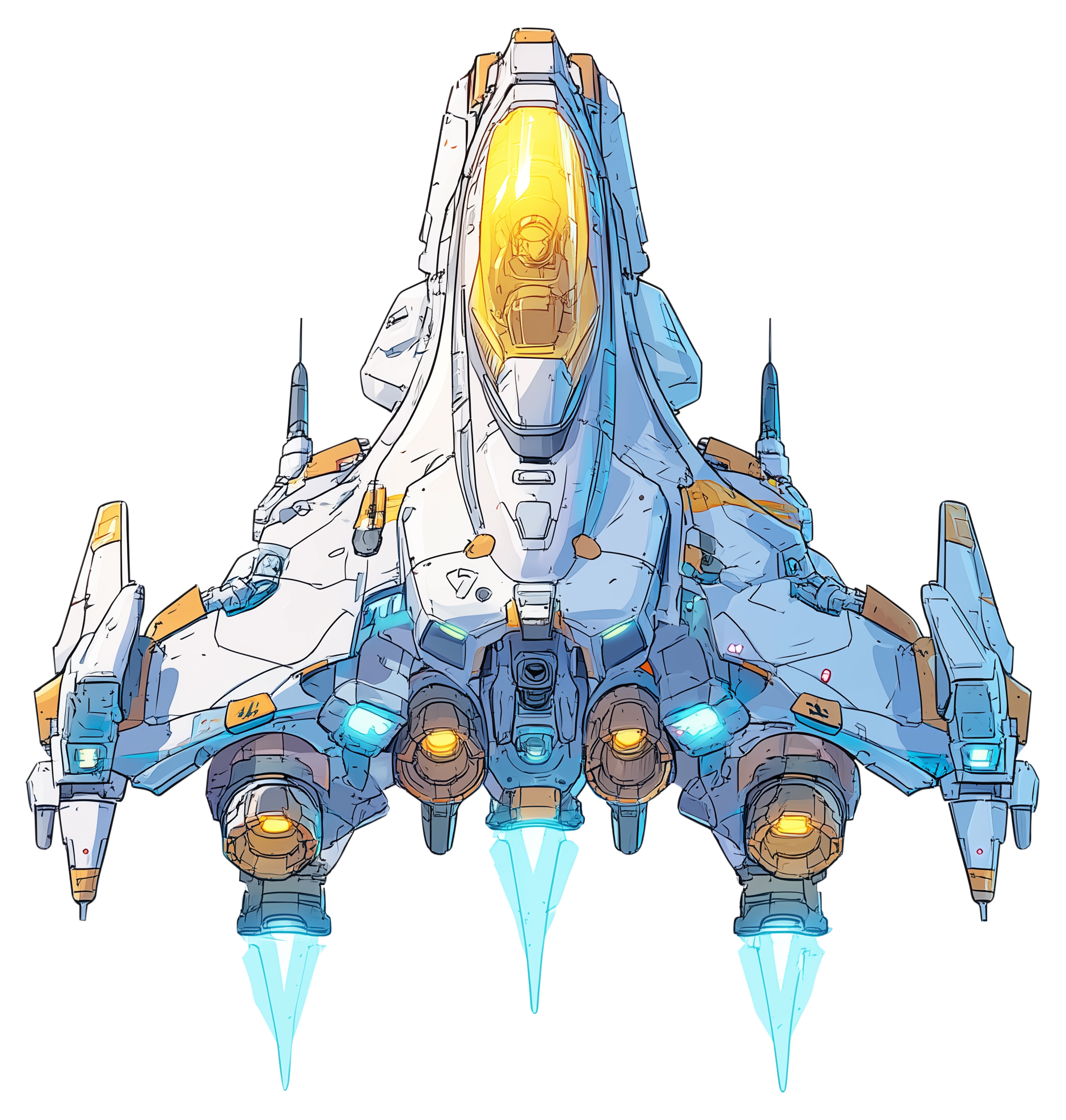 Preview for Futuristic-spacecraft-concept-art-spaceship-sticker-9e75d