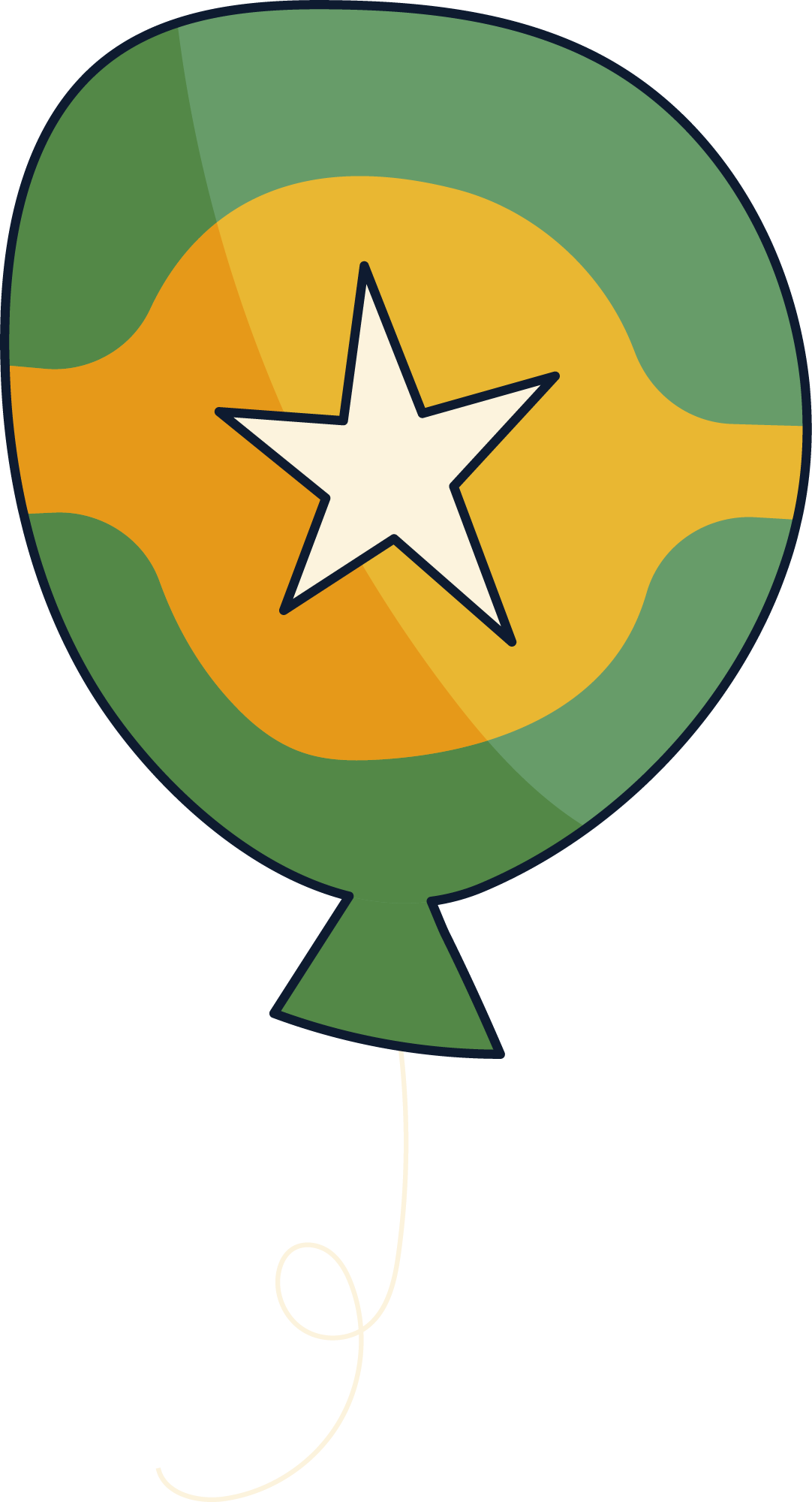 Preview for Green-yellow-balloon-white-star-new-year-sticker-c1d59