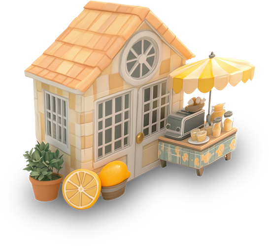 Preview for Lemonade-stand-house-illustration-building-sticker-31766