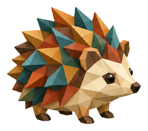 Preview for Low Poly Forest Animals Hedgehog
