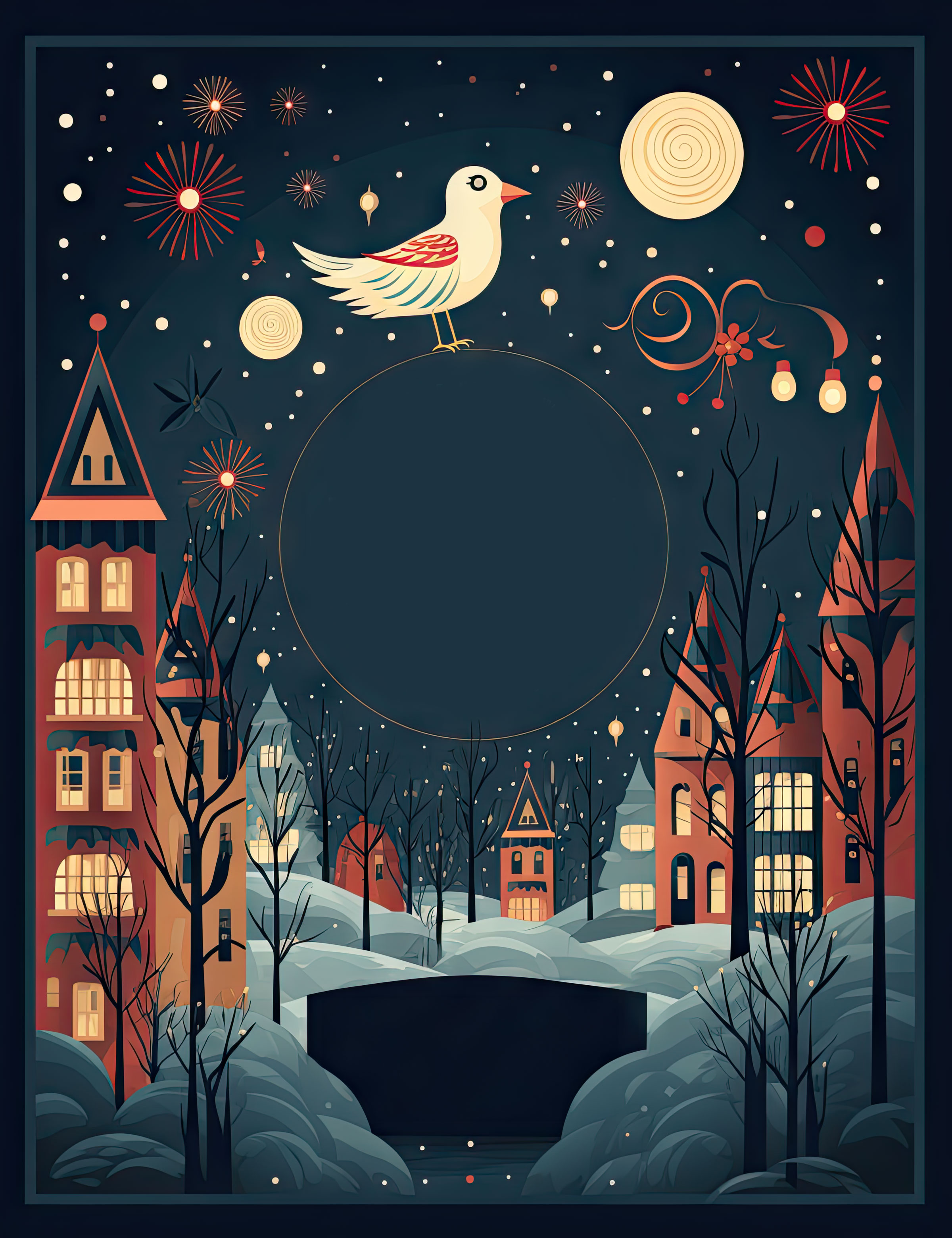 Preview for Whimsical-night-scene-template-new-year-background-210af