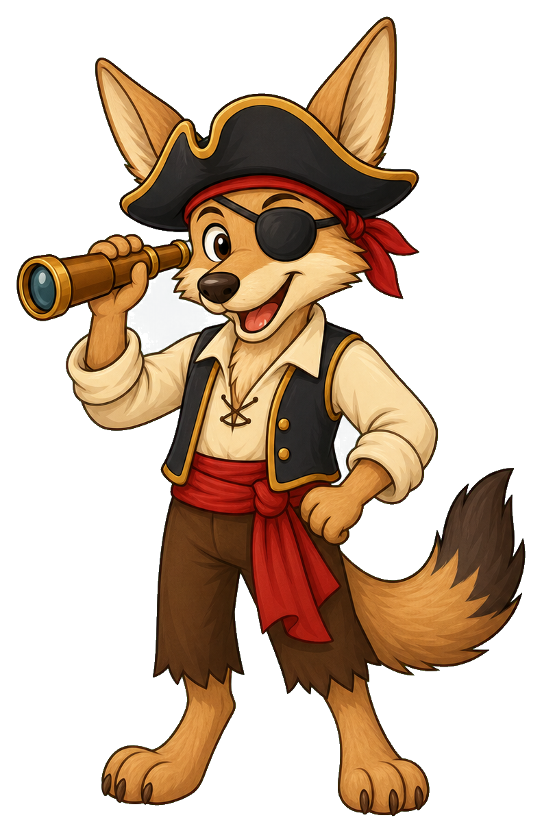 Preview for Pirate Coyote Sticker