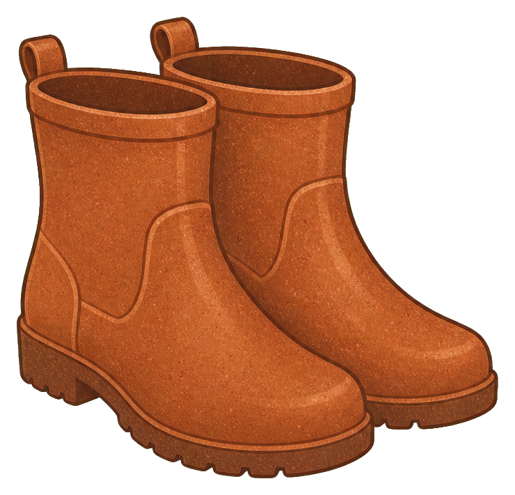 Preview for Brown Rain Boots Sticker
