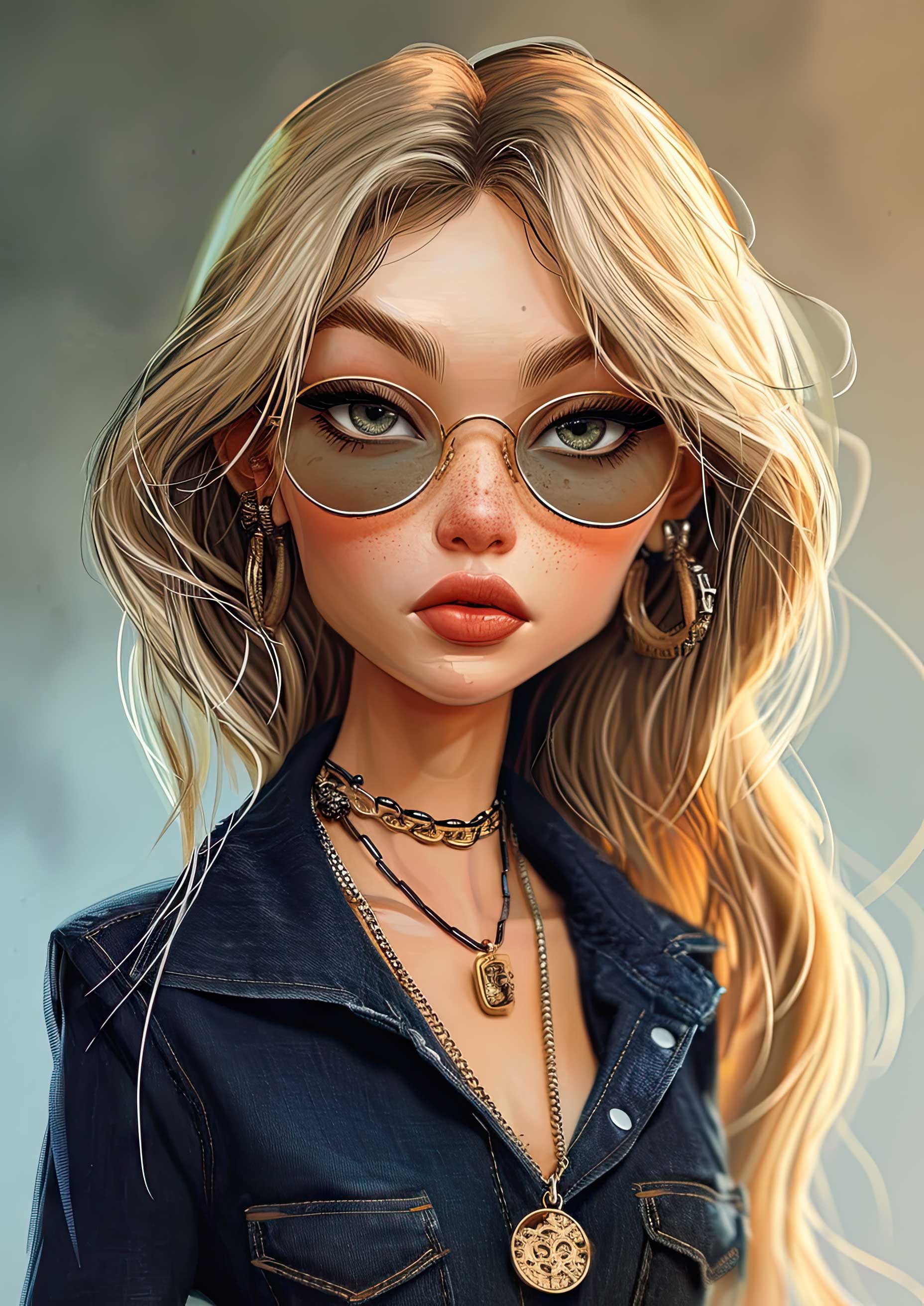 Preview for Young-woman-digital-portrait-celebrities-background-96f01