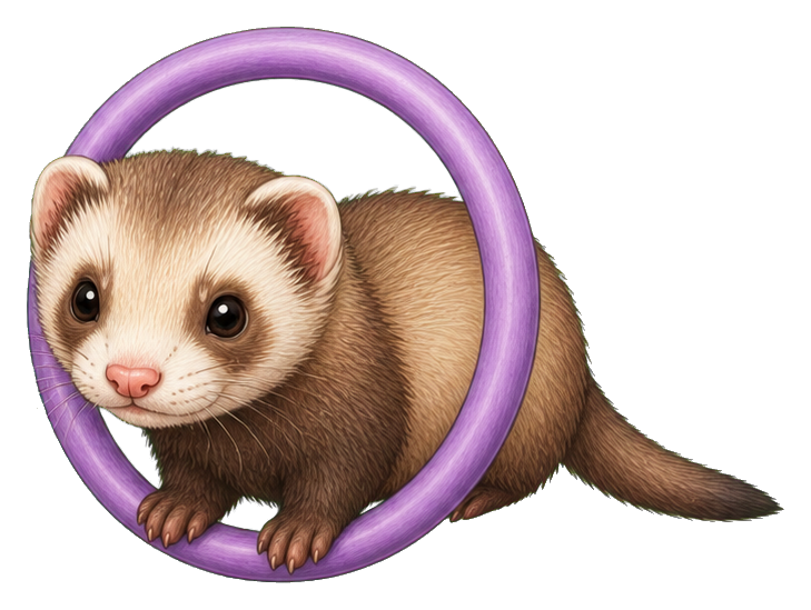 Preview for Ferret Peeking Sticker