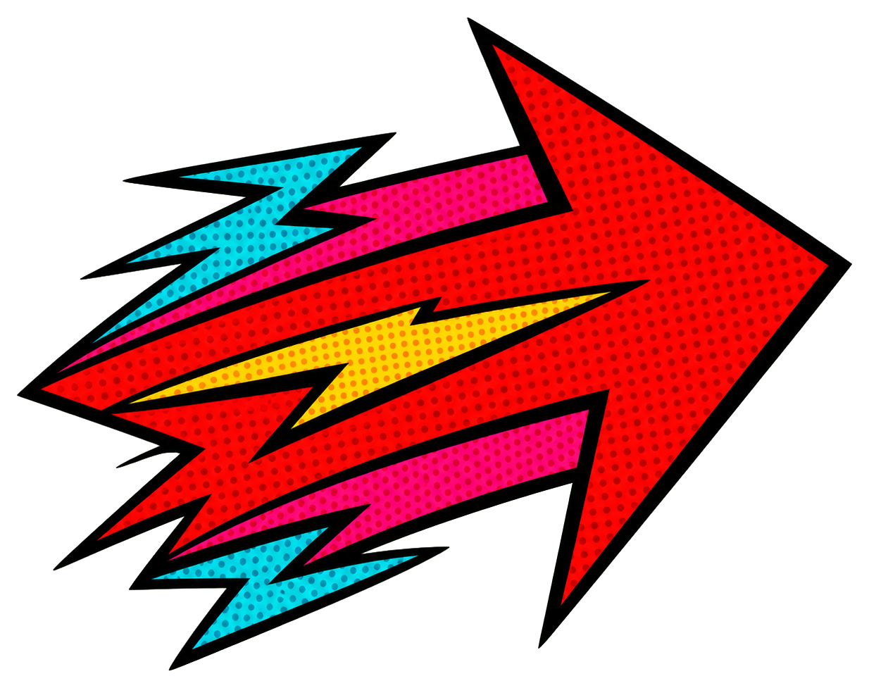 Preview for Pop Art Right Arrow Sticker