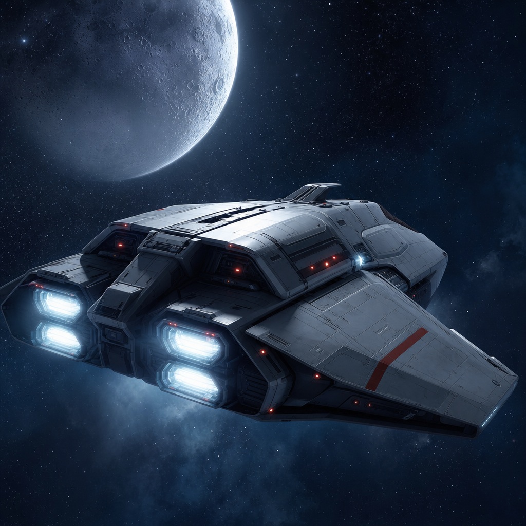 Preview for Moonlit Rescue Spacecraft Background