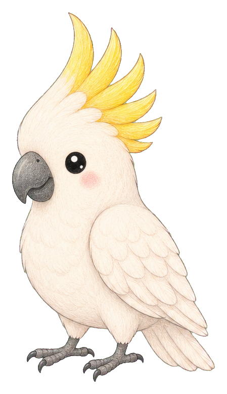 Preview for Kawaii Cockatoo Sticker Graphic