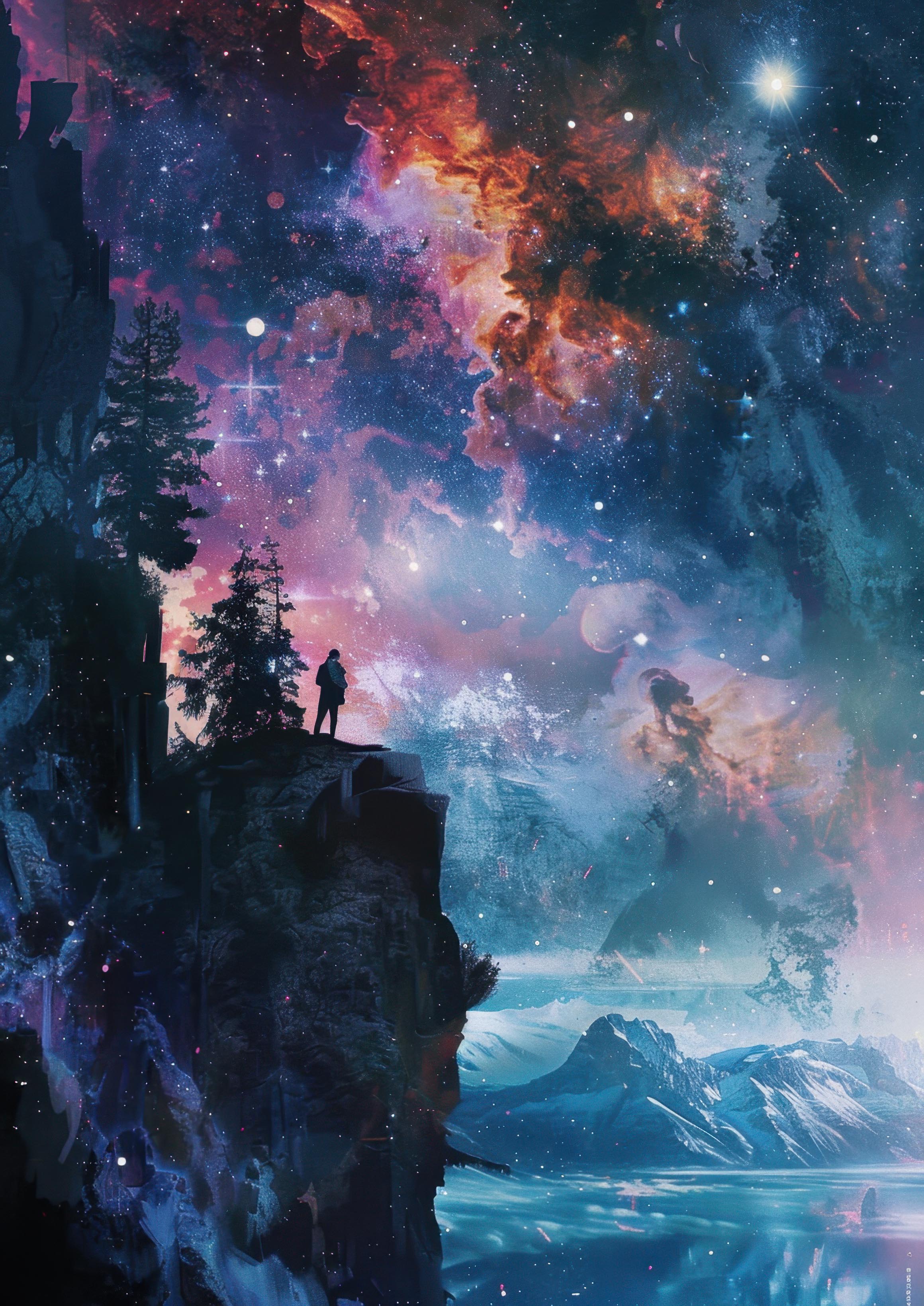 Preview for Cosmic-landscape-silhouette-astrophotography-photo-background-d7ab4