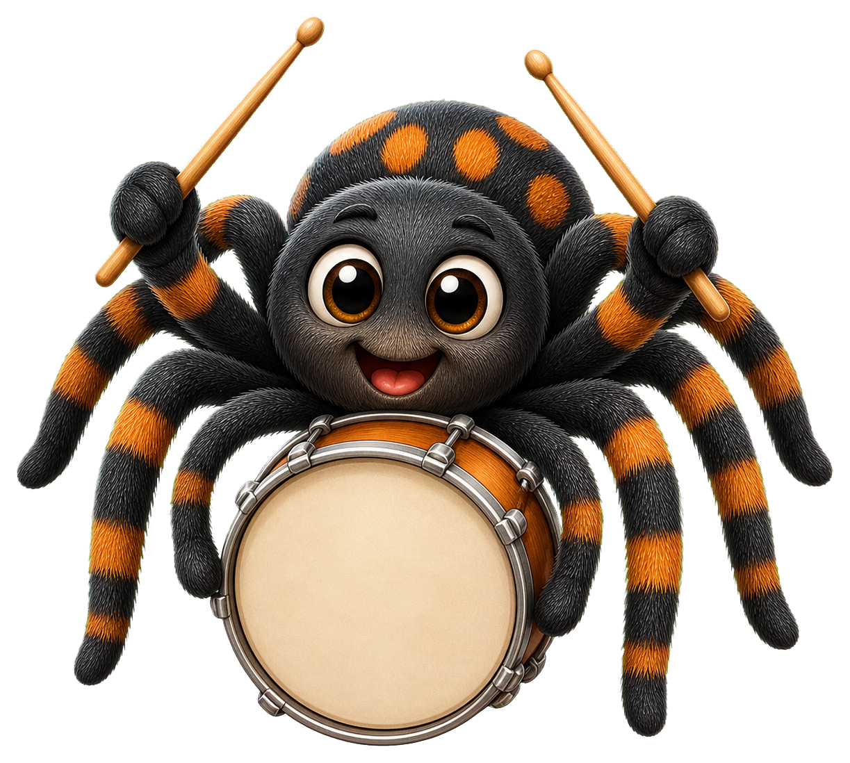 Preview for Spider Drummer Sticker For Creative Designs