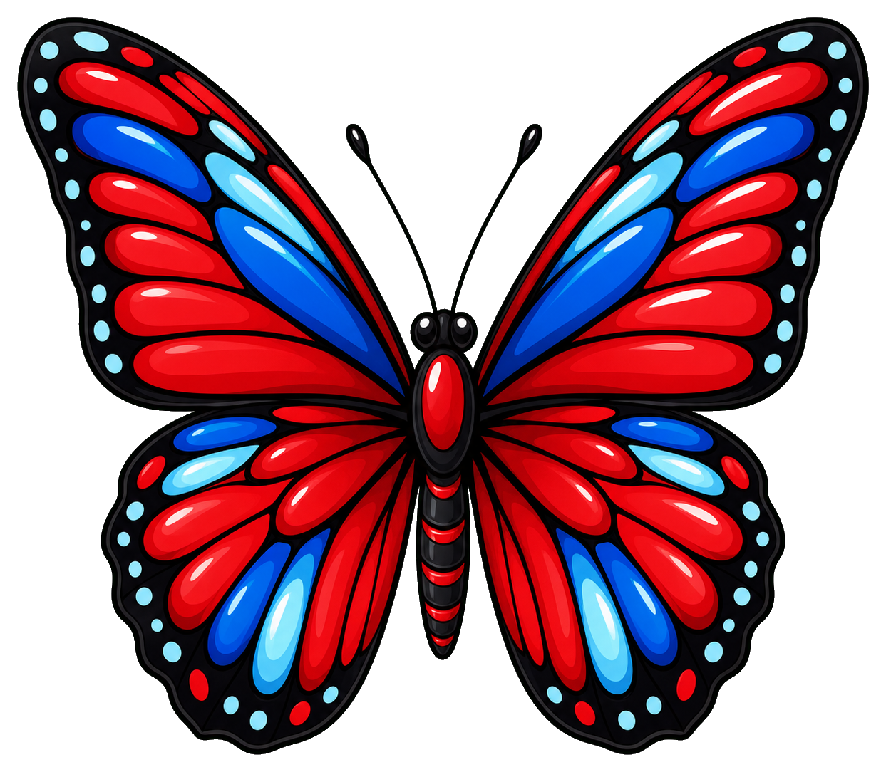 Preview for Crimson Cobalt Butterfly Sticker