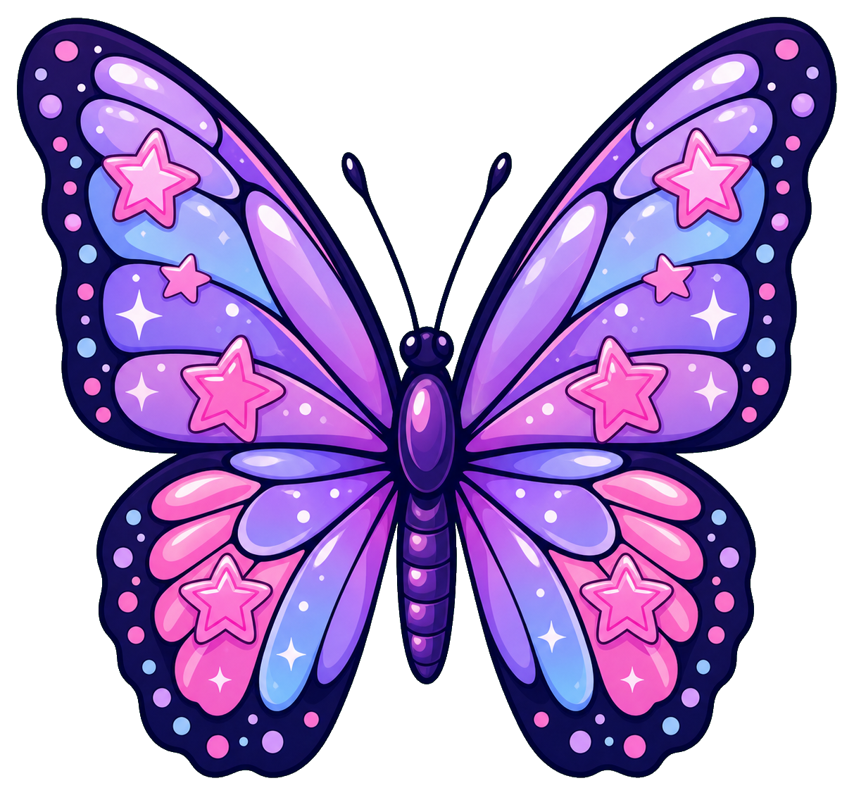 Preview for Starry Lavender Butterfly Sticker