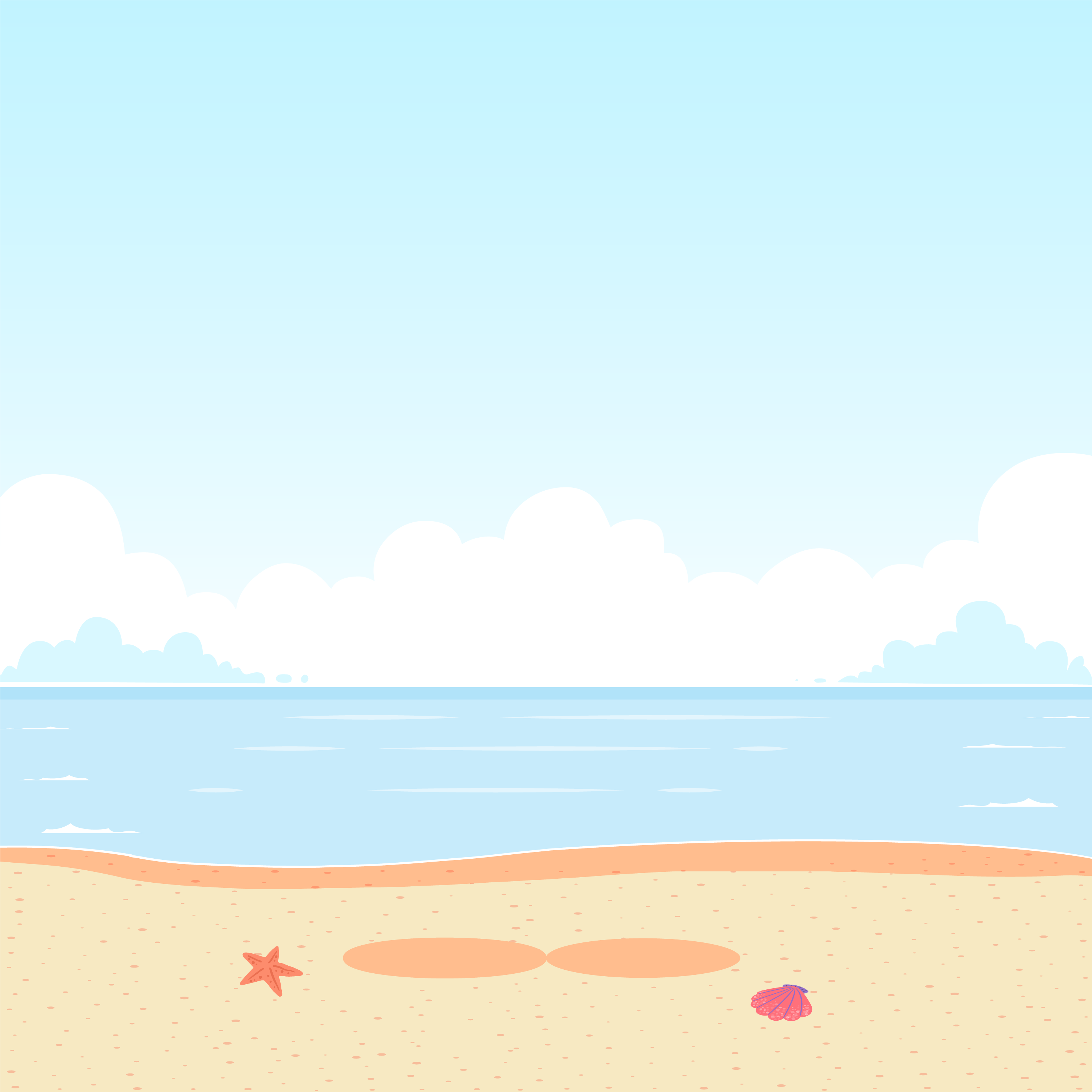 Preview for Serene-beach-scene-template-summer-background-1243f